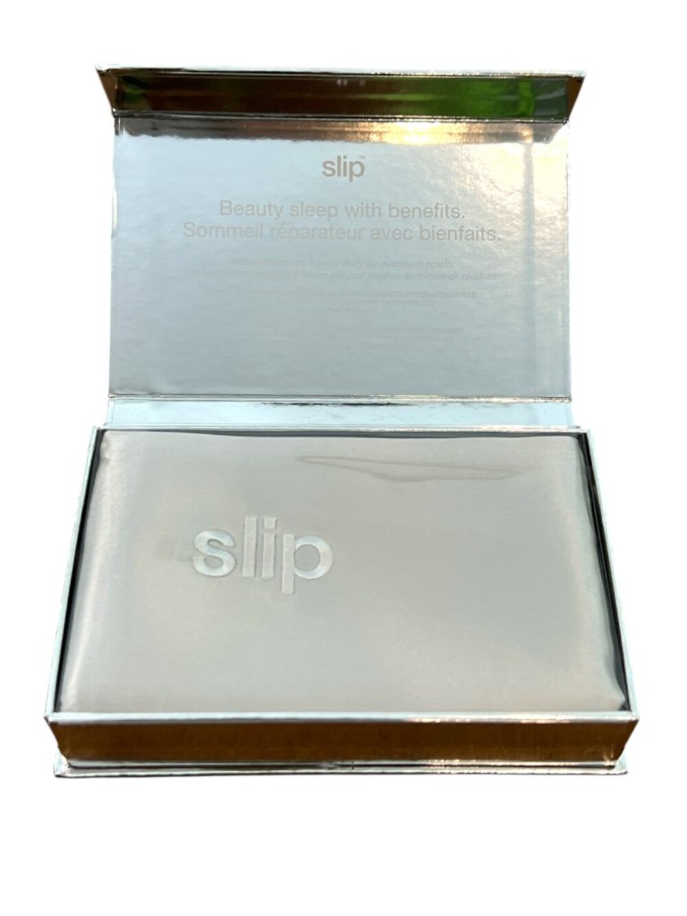SLIP Pure Silk Pillowcase Cepeopo Queen Silver Gray New $120